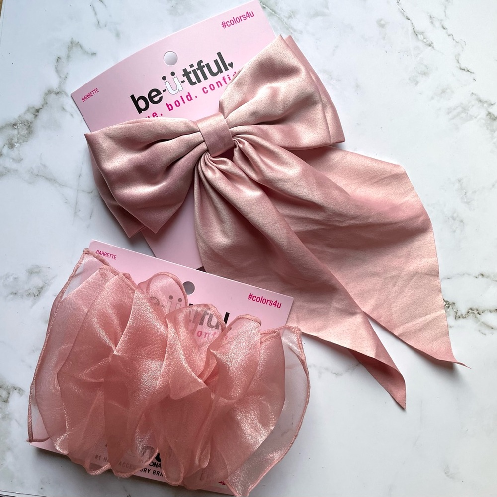 Scunci be-u-tiful Bow Barrette and Chiffon Bow Barrette Clip